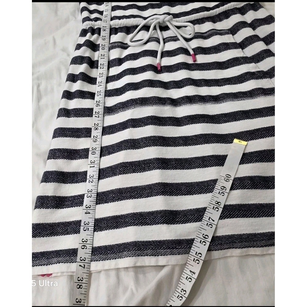 T by Talbots Women's Navy Blue Striped Drawstring Waist Athletic Dress M golf - Picture 5 of 8